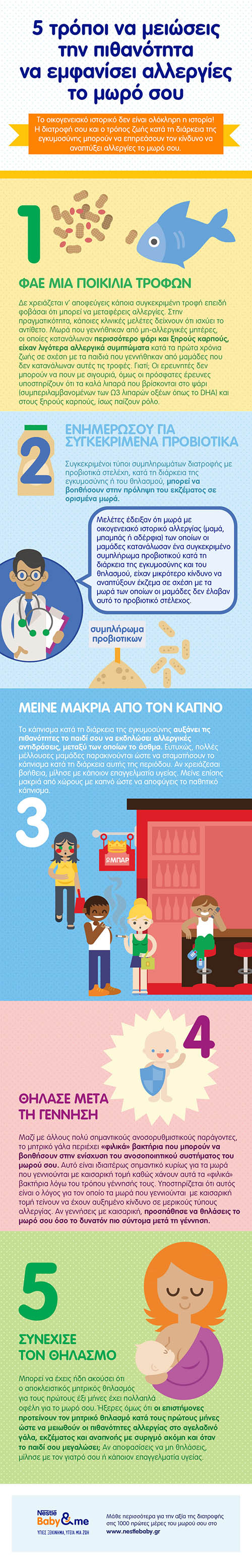 5 τρόποι για να αποφύγεις τις αλλεργίες του μωρού κατά την εγκυμοσύνη