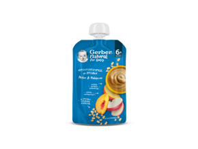 Gerber Φρουτοπουρές με Βρώμη Μήλο & Ροδάκινο