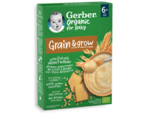 Gerber organic Βρεφικά Δημητριακά με Σιτάρι, Βρώμη & γεύση Μπισκότο