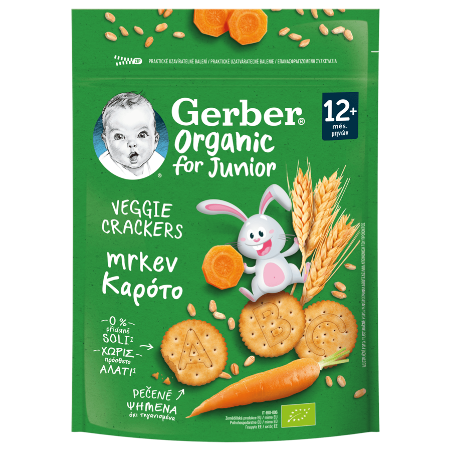 Gerber organic Veggie Crackers Καρότο
