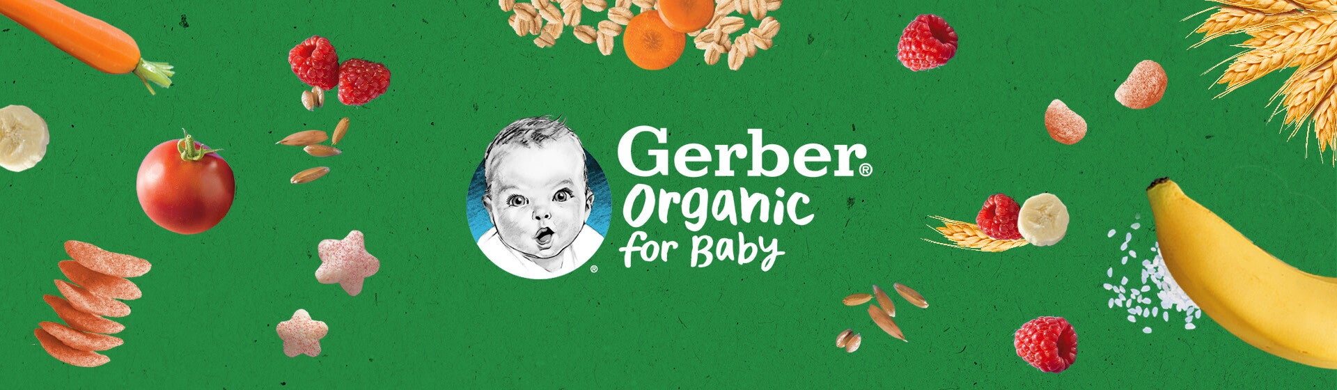Gerber organic Μπουκίτσες δημητριακών Gerber organic Μπουκίτσες δημητριακών