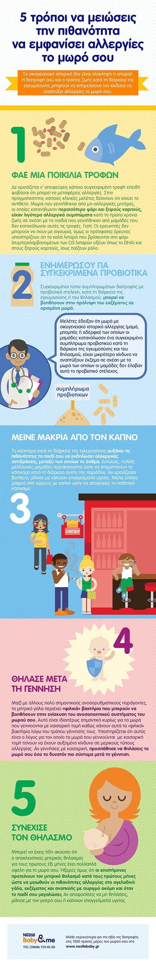 5 τρόποι για να αποφύγεις τις αλλεργίες του μωρού κατά την εγκυμοσύνη  5 τρόποι για να αποφύγεις τις αλλεργίες του μωρού κατά την εγκυμοσύνη