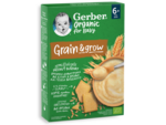 Gerber organic Βρεφικά Δημητριακά με Σιτάρι, Βρώμη & γεύση Μπισκότο